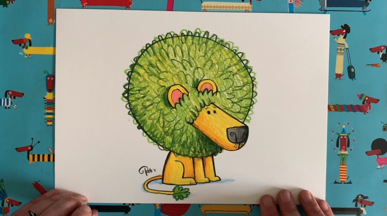 DrawWithRob 16 – Parsley the Lion