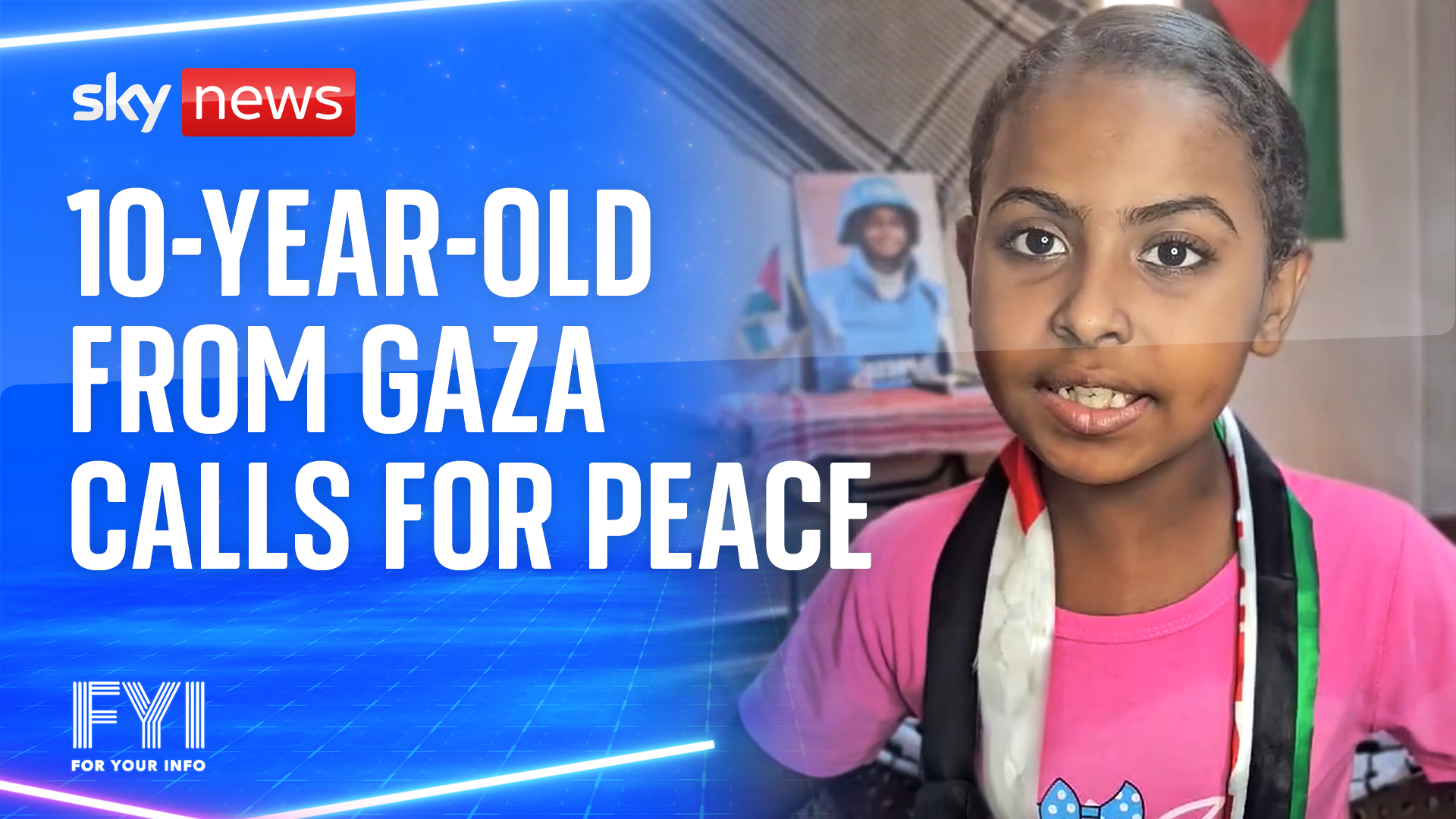 Ten-year-old from Gaza calls for peace