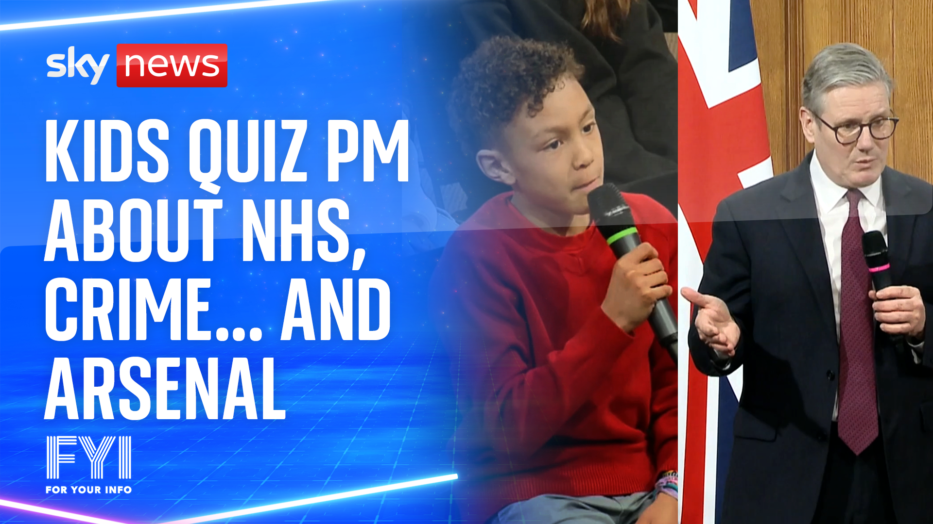 Kids quiz PM about NHS, crime… and Arsenal