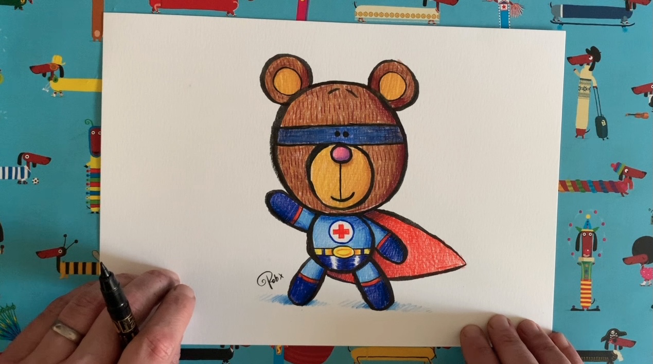 DrawWithRob 15 – Superhero Bear