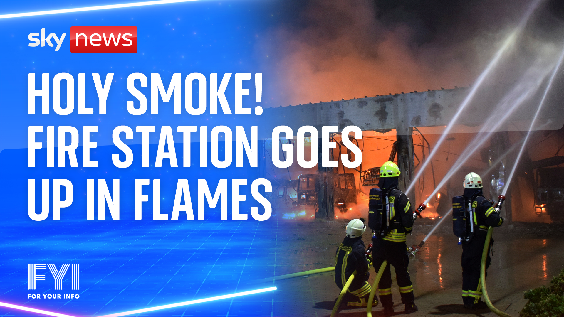 OMG! Holy smoke! Fire station goes up in flames