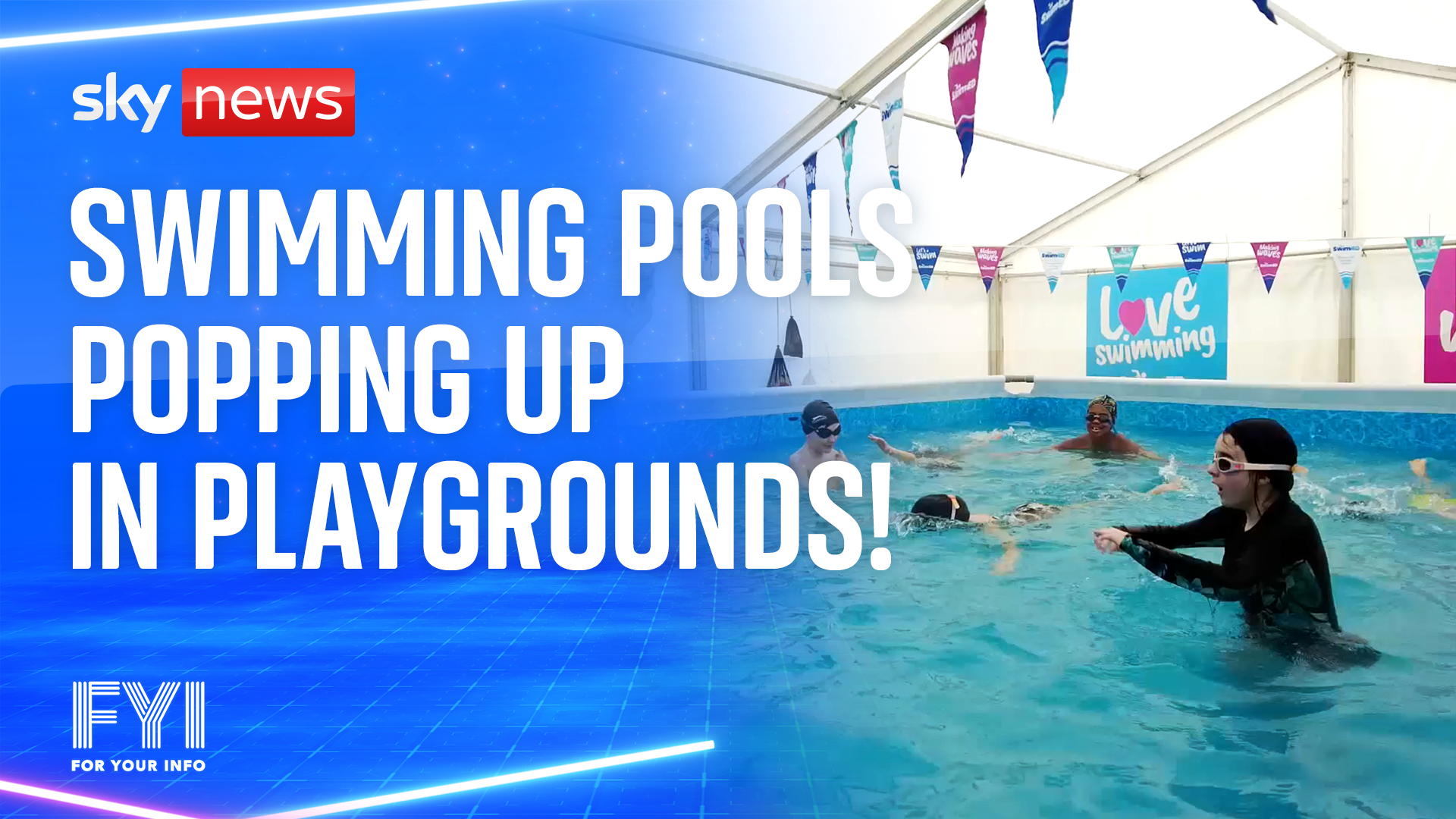 Swimming pools popping up in playgrounds!