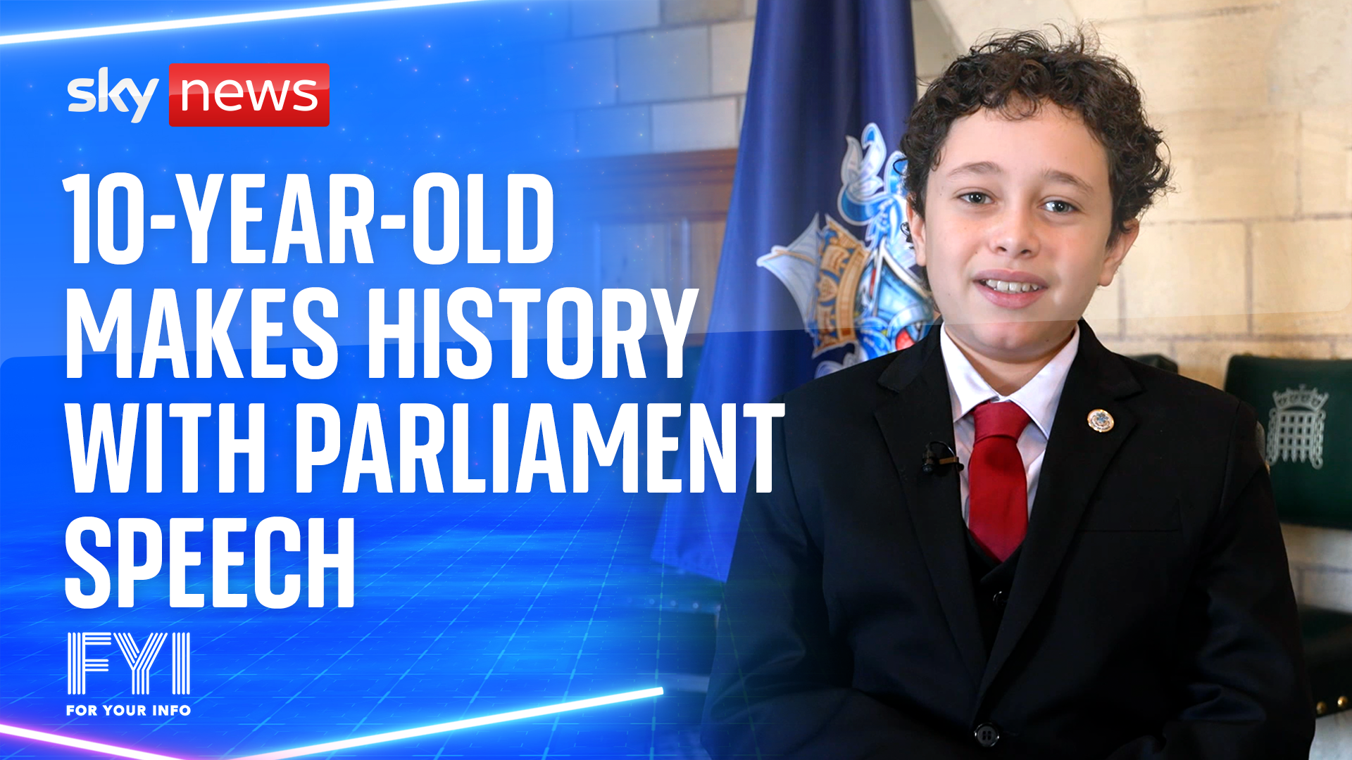 Ten-year-old makes history with Parliament speech